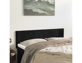 vidaXL Hoofdborden Fluweel Zwart (72x5x78/88 cm) - 35% Korting!