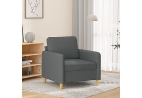 vidaXL Fauteuil 60cm Stof Donkergrijs - 47% Korting!