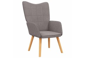 vidaXL Relaxstoel stof taupe - Nu 60% Korting!