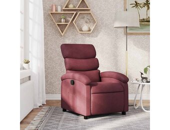 vidaXL Fauteuil verstelbaar stof wijnrood - 43% korting
