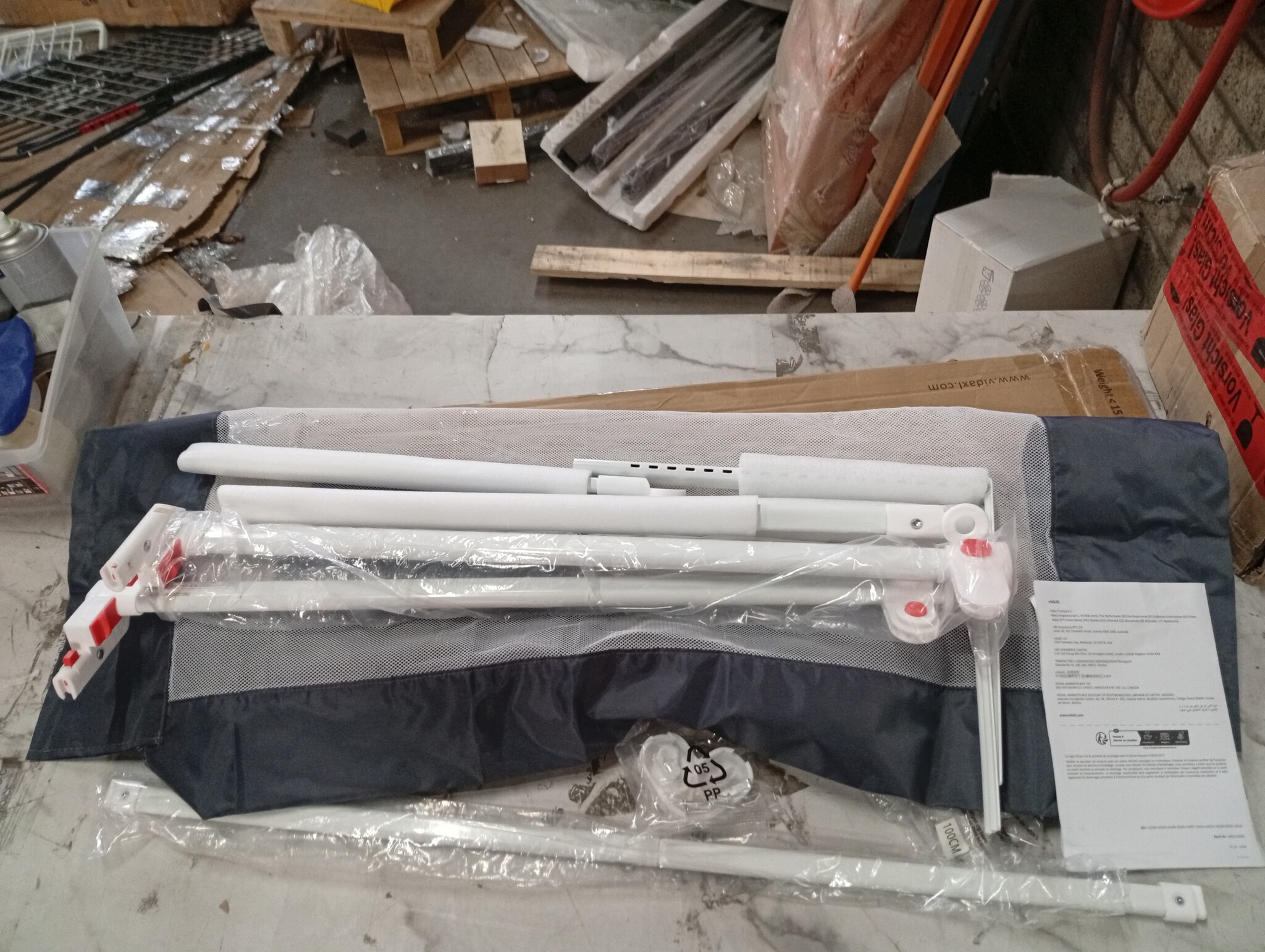 vidaXL Bedhekje Peuter (100x25 cm) - Donkergrijs - 60% Korting!