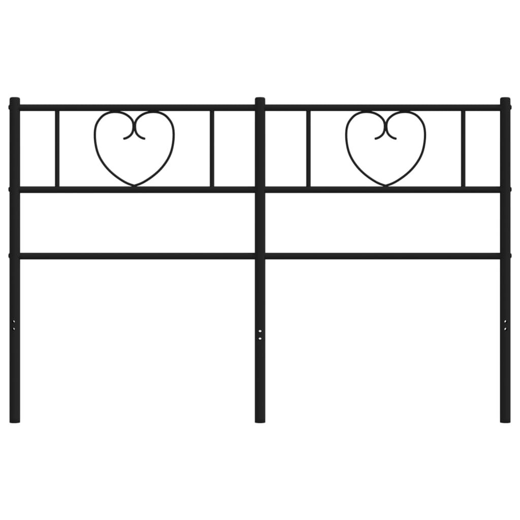 vidaXL Hoofdbord Metaal Zwart 160cm - Nu met 53% korting!