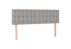 vidaXL Hoofdborden 2 st. - 53% Korting! Lichtgrijs Stof