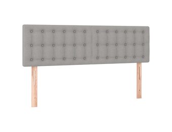 vidaXL Hoofdborden 2 st. - 53% Korting! Lichtgrijs Stof