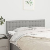 vidaXL Hoofdborden 2 st. - 53% Korting! Lichtgrijs Stof