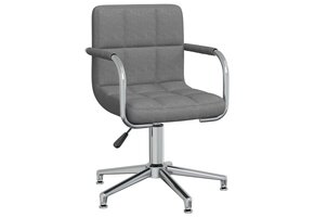 VidaXL Kantoorstoel Draaibaar Stof Lichtgrijs - 35% Korting
