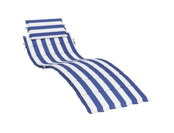 vidaXL Ligbedkussen Gestreept Blauw/Wit - 35% Korting