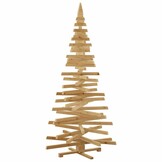 vidaXL Houten Kerstboom met Standaard - 210 cm Bruin - 35% Korting!