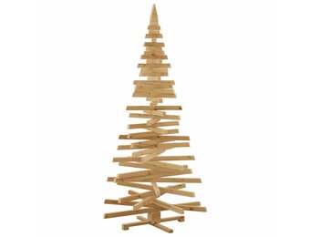 vidaXL Houten Kerstboom met Standaard - 210 cm Bruin - 35% Korting!