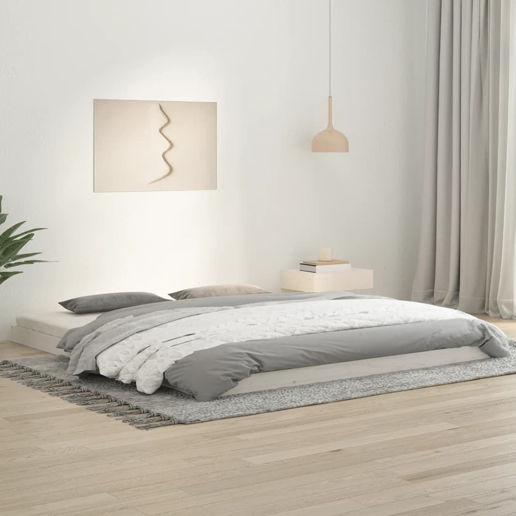 vidaXL Bedframe Grenenhout Wit 180x200 cm - 35% Korting!