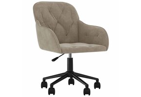 vidaXL Kantoorstoel Draaibaar Fluweel Lichtgrijs - 60% Korting