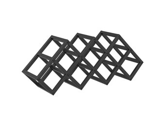 vidaXL Wijnrek Zwart (35% Korting) - 63x16.5x25 cm