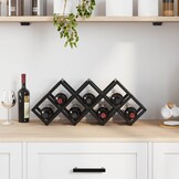 vidaXL Wijnrek Zwart (35% Korting) - 63x16.5x25 cm