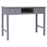vidaXL Bureau Paulowniahout Grijs - 60% Korting!