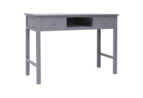 vidaXL Bureau Paulowniahout Grijs - 60% Korting!
