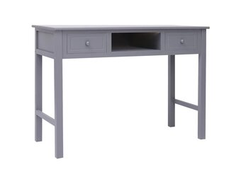 vidaXL Bureau Paulowniahout Grijs - 60% Korting!