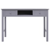 vidaXL Bureau Paulowniahout Grijs - 60% Korting!