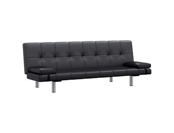 vidaXL Slaapbank Kunstleer Zwart - 35% Korting!