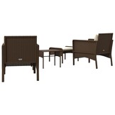 vidaXL 5-delige Loungeset Poly Rattan Bruin (62% Korting)