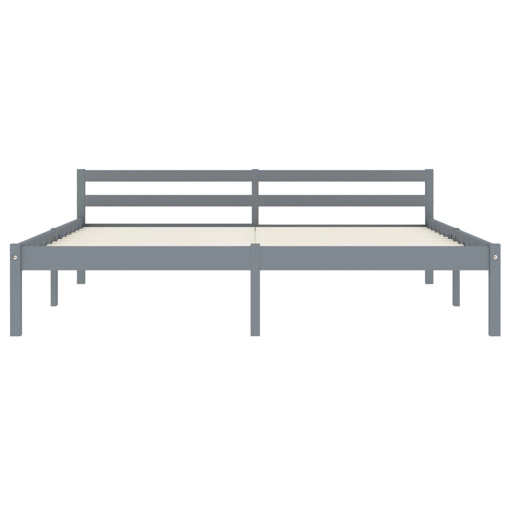 vidaXL Bedframe Grenenhout Grijs 160x200 cm - 30% Korting!