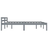 vidaXL Bedframe Grenenhout Grijs 160x200 cm - 30% Korting!