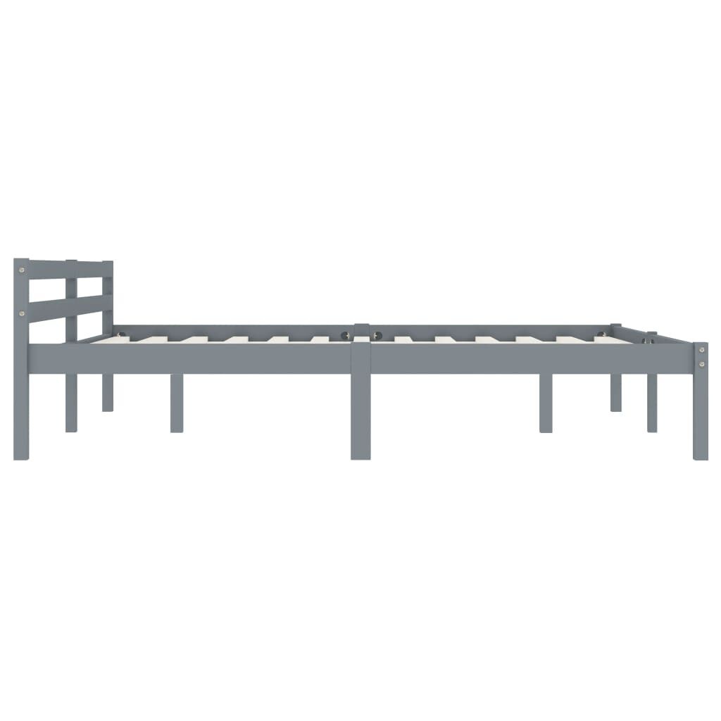 vidaXL Bedframe Grenenhout Grijs 160x200 cm - 30% Korting!