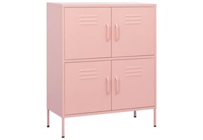 vidaXL Opbergkast Staal Roze - 64% Korting!