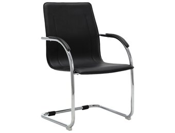 vidaXL Kantoorstoel Kunstleer Zwart - 35% Korting!