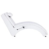 vidaXL Massage Chaise Longue met Kussen - Wit - 55% Korting!
