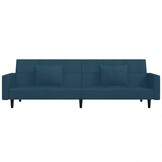 vidaXL Slaapbank Blauw Fluweel - 35% Korting!