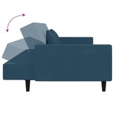 vidaXL Slaapbank Blauw Fluweel - 35% Korting!