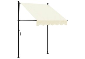 vidaXL Luifel uittrekbaar Crème 150x150cm - 57% Korting!