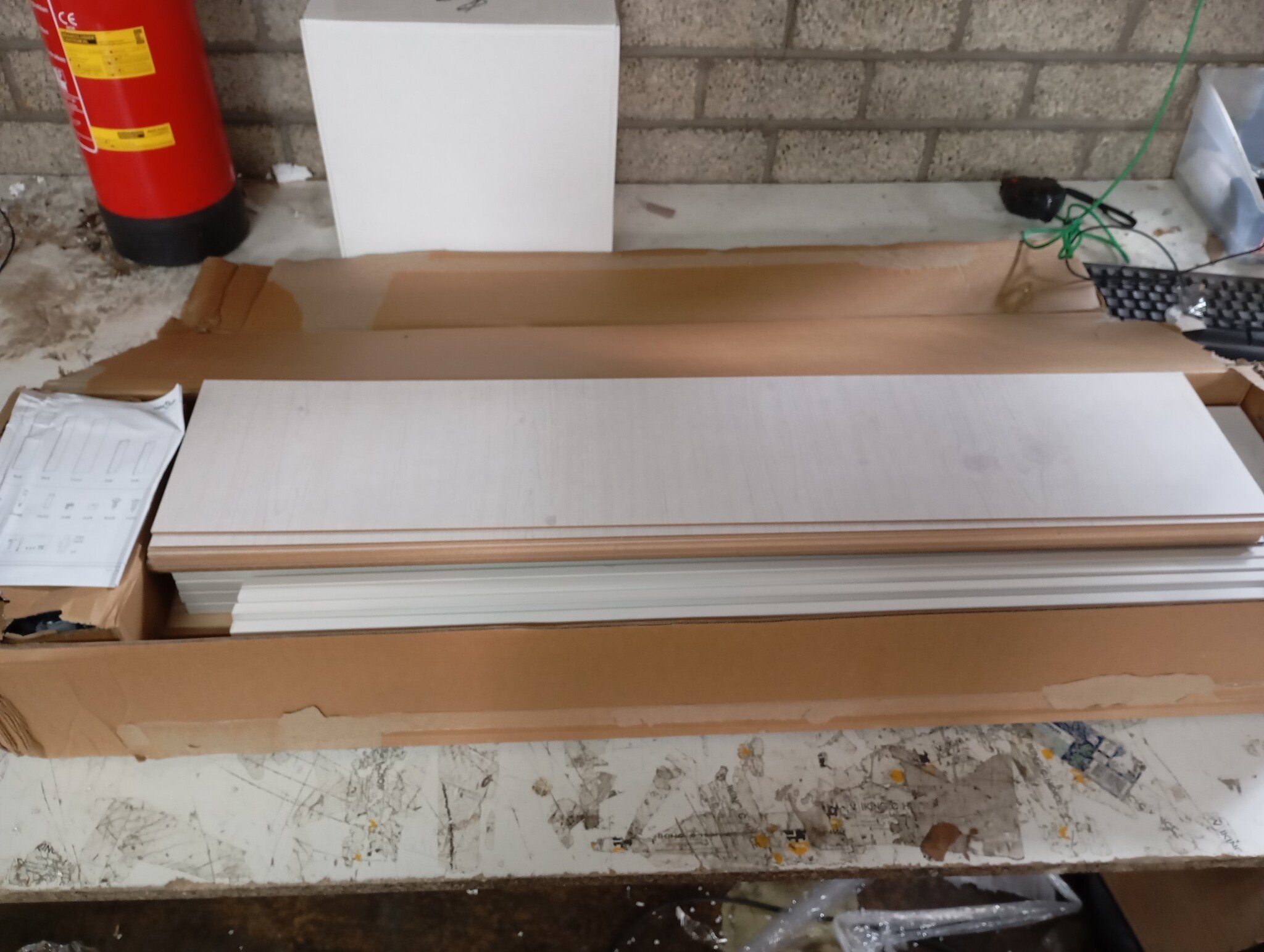 vidaXL Bedlades 4 st massief grenenhout wit - 64% korting