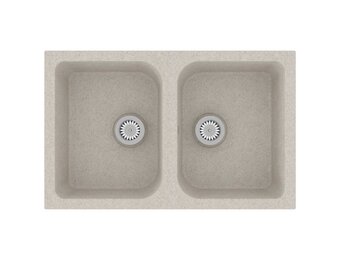 vidaXL Keukenwasbak Beige (74% Korting!) - Graniet, 76x48cm