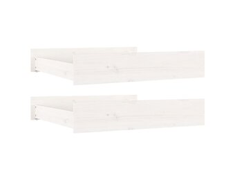 vidaXL Bedlades (2 st.) Massief Grenenhout Wit - 64% Korting!