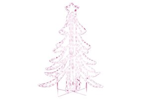 vidaXL Kerstfiguur Kerstboom met LED's - 62% Korting