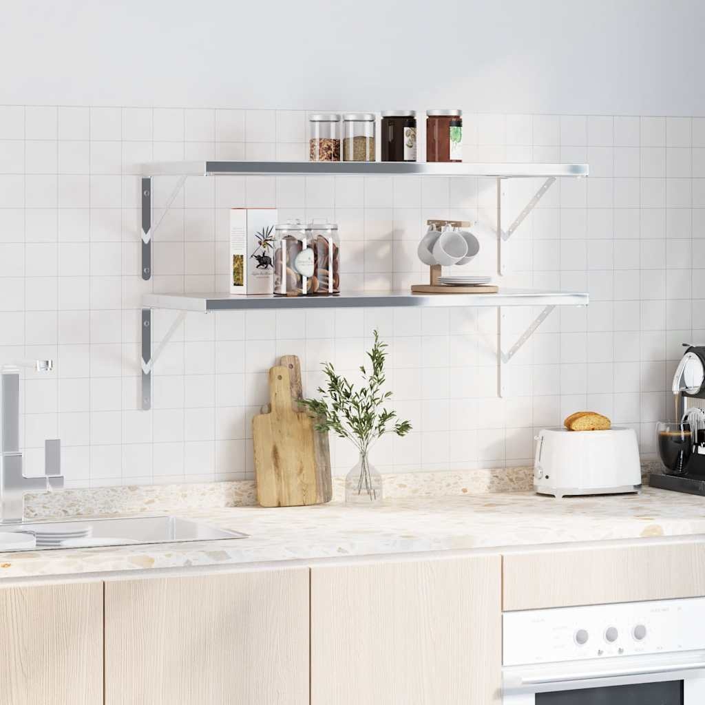 vidaXL Plankdragers RVS 4 stuks (40x2.5x25 cm) - 65% Korting!