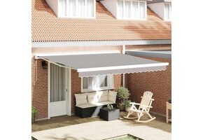 vidaXL Vervangingsdoek Zonnescherm Lichtgrijs 400x350cm - 65% Korting