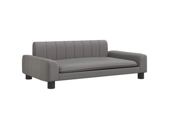 vidaXL Kinderbank Grijs Kunstleer - 53% Korting!