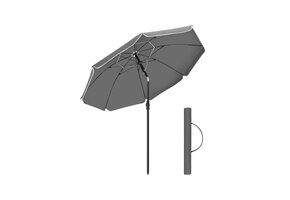 SONGMICS Parasol Grijs - 1.6m - 41% Korting
