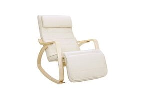 Schommelstoel Berkenhout Beige | 41% Korting