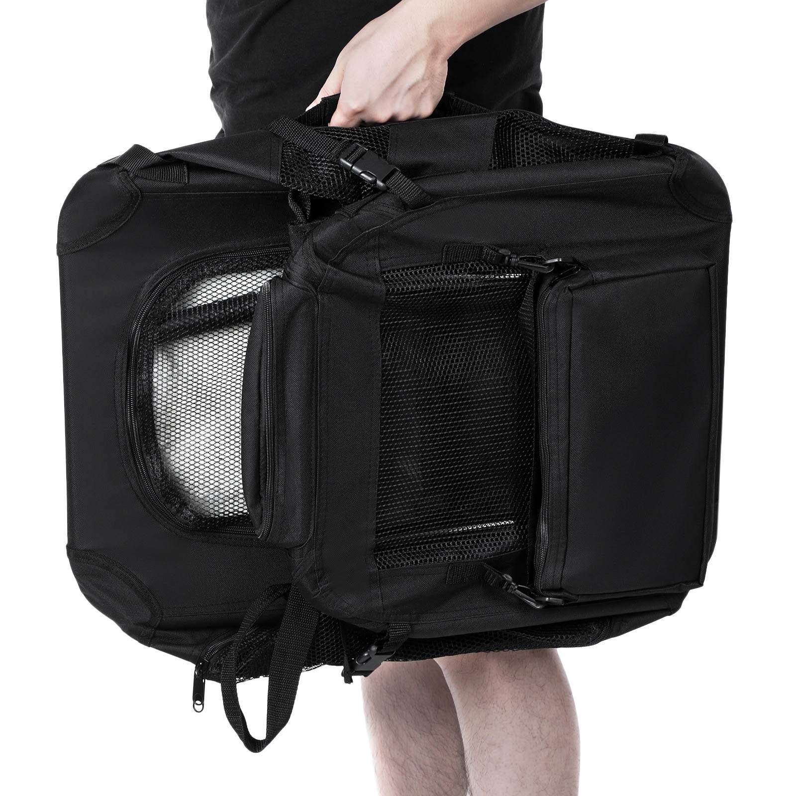 FEANDREA Honden Bench - Ruim & Opvouwbaar - Zwart - 41% Korting