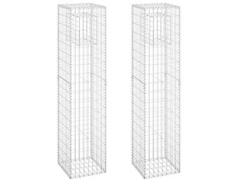 vidaXL Schanskorf Palen 2 stuks - 40x40x180cm - IJzer - 65% Korting
