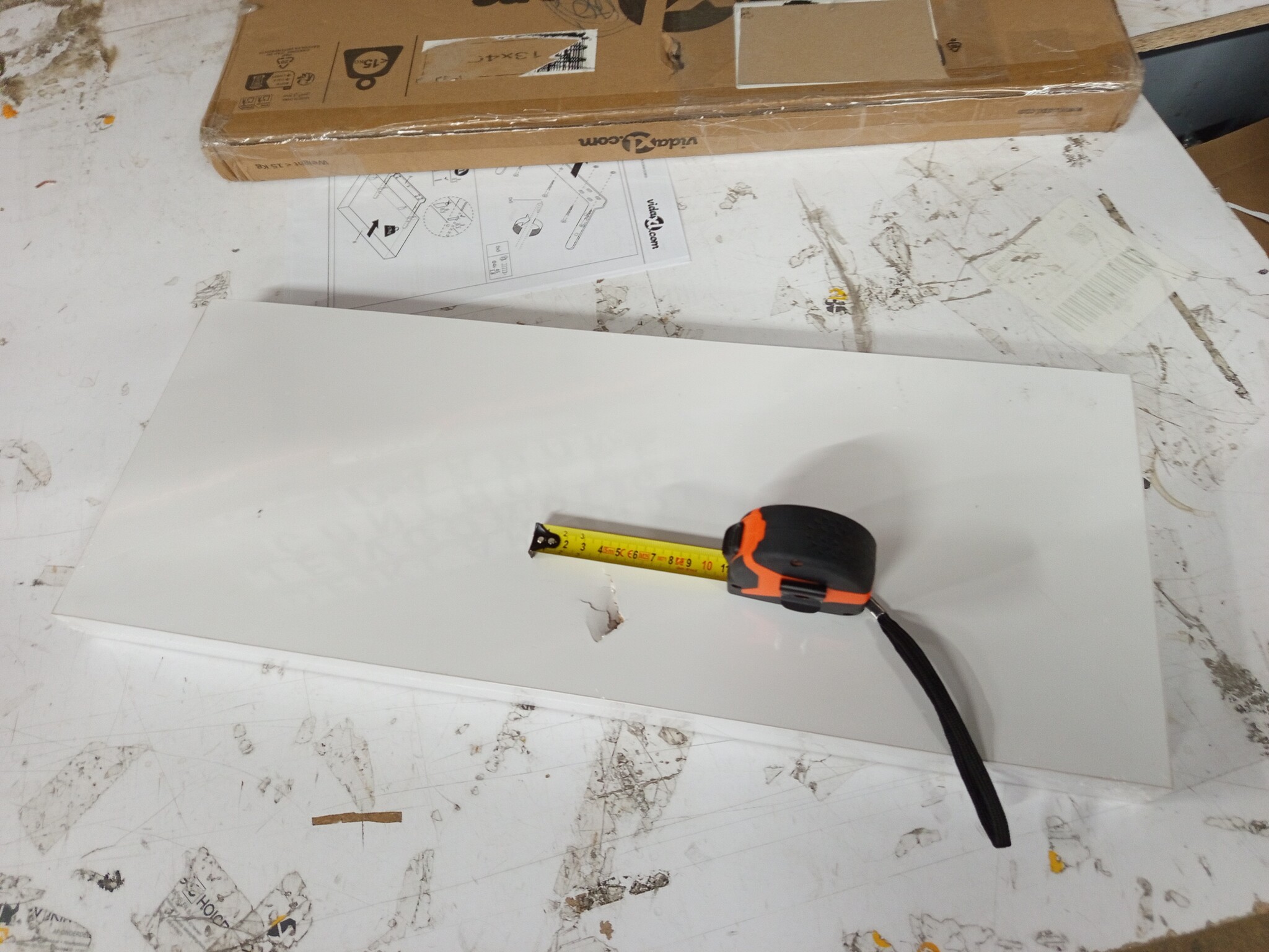 vidaXL Zwevende Wandschap 60x23,5 cm MDF Wit - 79% Korting!