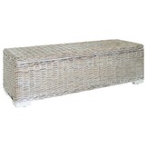 VidaXL Kubu Rattan & Mahoniehout Opbergbank 110cm - 41% Korting