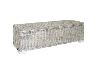 VidaXL Kubu Rattan & Mahoniehout Opbergbank 110cm - 41% Korting