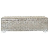 VidaXL Kubu Rattan & Mahoniehout Opbergbank 110cm - 41% Korting