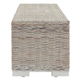 VidaXL Kubu Rattan & Mahoniehout Opbergbank 110cm - 41% Korting