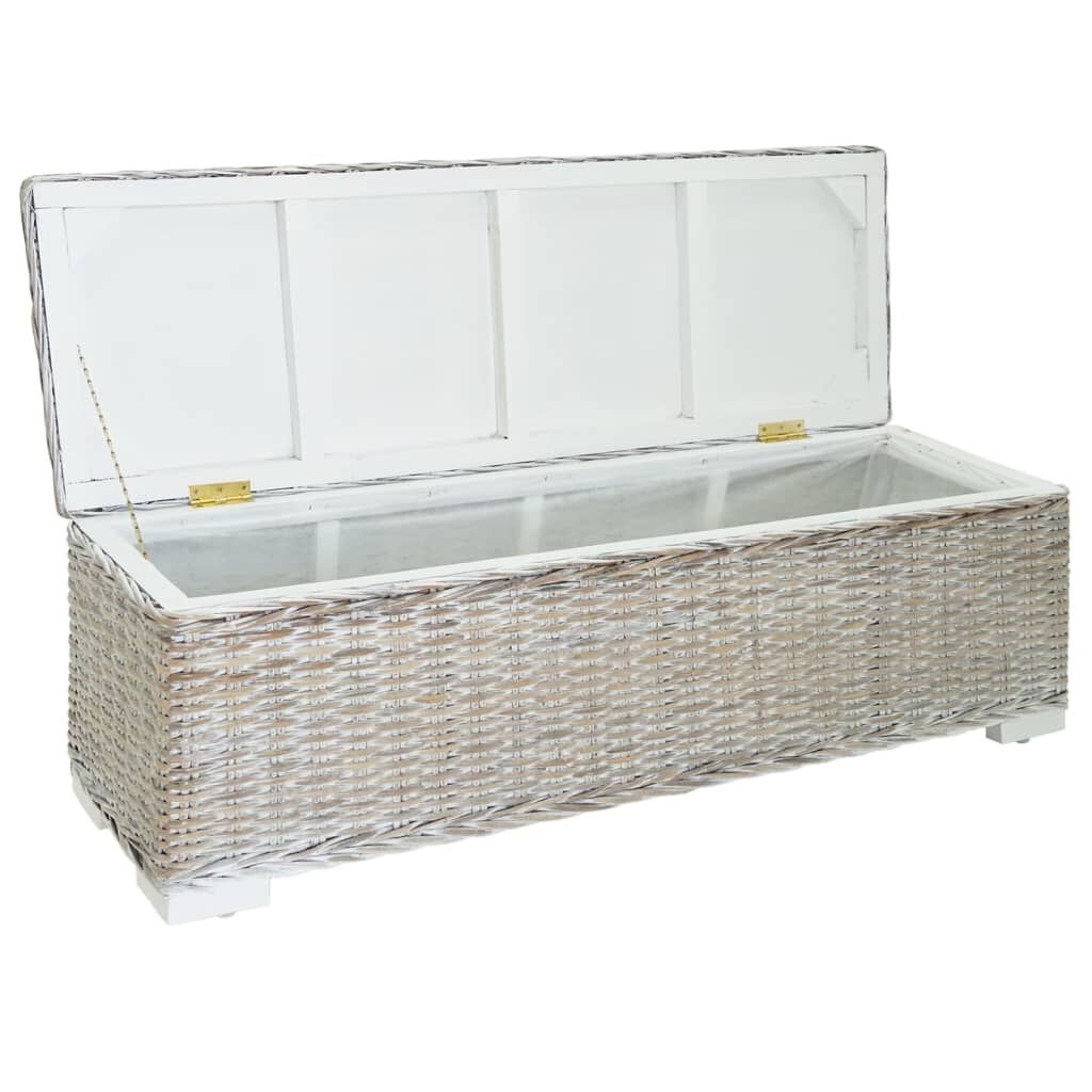 VidaXL Kubu Rattan & Mahoniehout Opbergbank 110cm - 41% Korting