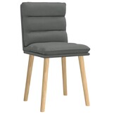 vidaXL Eetkamerstoelen 2 st stof donkergrijs